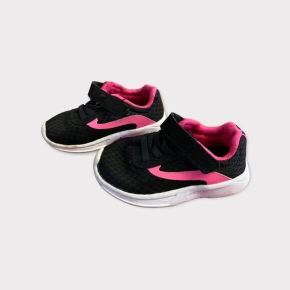 3/$15 Toddler Black and Pink Velcro Sneakers - Picture 4 of 5